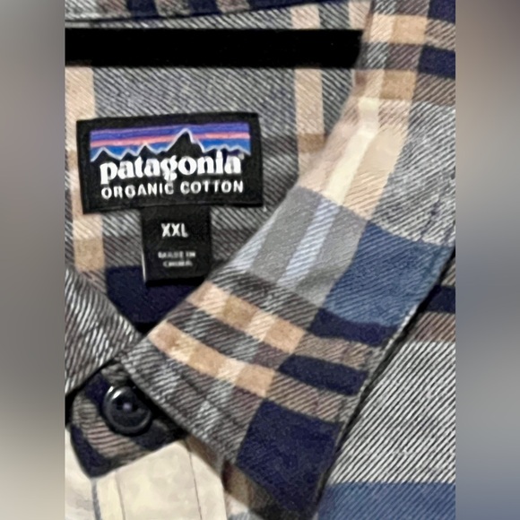 PATAGONIA Fjord Flannel Shirt - 100% Organic Cotton - Size XXL - Picture 1 of 4